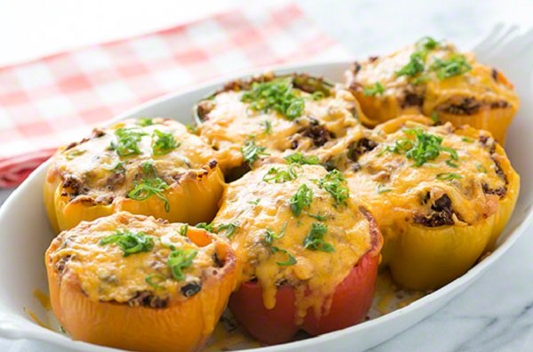 حبات الفلفل المشوية